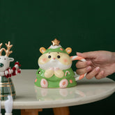 Christmas Hamster Ceramic Mug